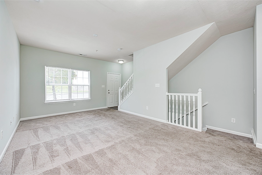 An empty apartment living room